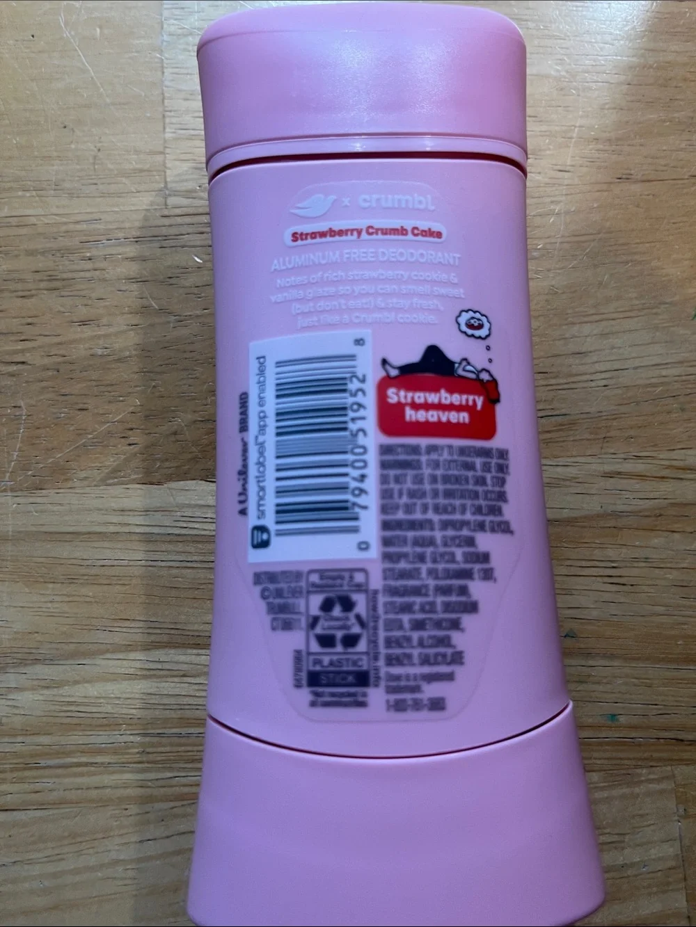 Limited Edition Dove Crumbl - Strawberry Crumb Cake Deodorant - Pink